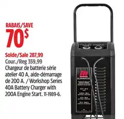 Canadian Tire Workshop Series 40A Battery Charger with 200A Engine Start offer