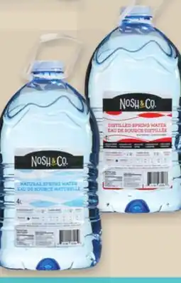 Proxim NOSH & CO. Natural spring or distilled water offer