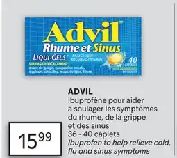 Brunet ADVIL Ibuprofène pour aider à soulager les symptômes du rhume, de la grippe et des sinus offer