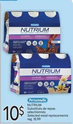 Brunet PERSONNELLE NUTRIUM Substituts de repas sélectionnés offer