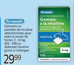 Brunet PERSONNELLE Gommes ou pastilles de nicotine sélectionnées pour aider à cesser de fumer offer