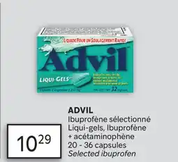 Brunet ADVIL Ibuprofène sélectionné Liqui-gels, Ibuprofène + acétaminophène offer