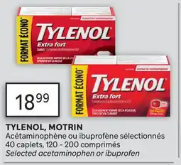 Brunet TYLENOL, MOTRIN Acétaminophène ou ibuprofène sélectionnés offer