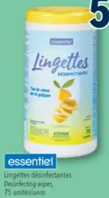 Familiprix ESSENTIEL, Desinfecting wipes, 75 units offer