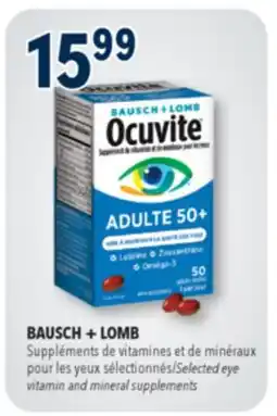 Familiprix BAUSCH + LOMB, Selected eye vitamin and mineral supplements offer