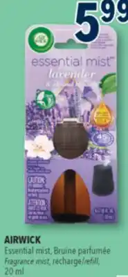 Familiprix AIRWICK, Essential mist, Fragrance mist, refill offer