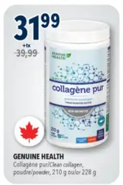 Familiprix Genuine Health marine clean collagen powder unflavoured offer