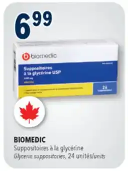 Familiprix BIOMEDIC, Glycerin suppositories, units offer