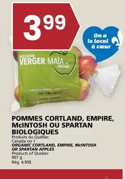 Rachelle-Bery Grocery ORGANIC CORTLAND, EMPIRE, McINTOSH OR SPARTAN APPLES offer