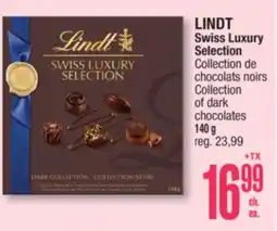 Jean Coutu LINDT Swiss Luxury Selection Collection of dark chocolates offer