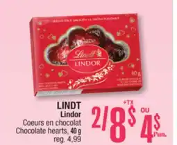 Jean Coutu LINDT Lindor Chocolate hearts offer