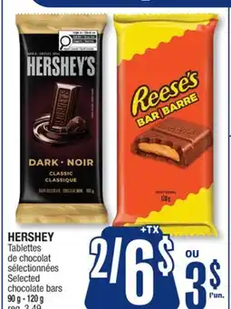 Jean Coutu HERSHEY Selected chocolate bars offer