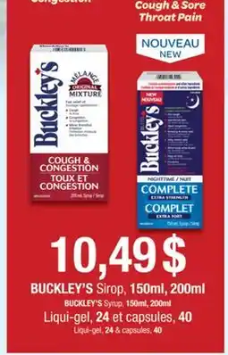 Jean Coutu BUCKLEY'S Syrup offer