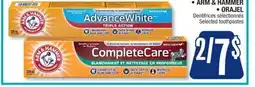 Jean Coutu ARM & HAMMER, ORAJEL Selected toothpastes offer