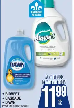 Jean Coutu BIOVERT, CASCADE, DAWN Selected products offer