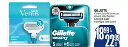 Jean Coutu GILLETTE Selected blade cartridges and razors offer