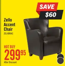 The Brick Zello 29.92 Faux Leather Accent Chair with Wood Legs - Brown offer