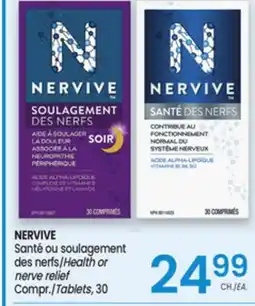 Uniprix NERVIVE Santé ou soulagement des nerfs/Health or nerve relief, Compr./Tablets offer