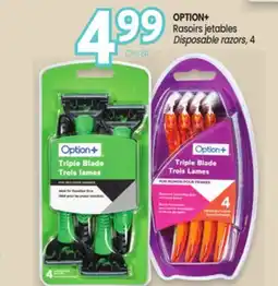 Uniprix OPTION+ Rasoirs jetables / Disposable razors offer