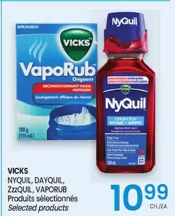 Uniprix VICKS NYQUIL, DAYQUIL, ZzzQUIL, VAPORUB Produits sélectionnés/Selected products offer