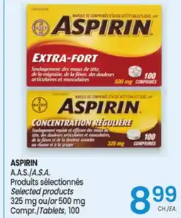 Uniprix ASPIRIN A.A.S./A.S.A. Produits sélectionnés/Selected products offer
