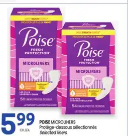 Uniprix POISE MICROLINERS Protège-dessous sélectionnés /Selected liners offer