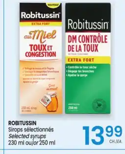 Uniprix ROBITUSSIN Sirops sélectionnés/Selected syrups offer