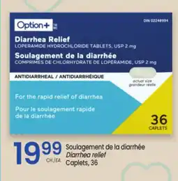 Uniprix OPTION+ Soulagement de la diarrhée/ Diarrhea relief Caplets offer