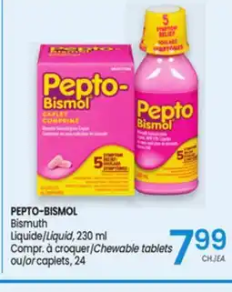 Uniprix PEPTO-BISMOL Bismuth Liquide/Liquid, Compr. à croquer/Chewable tablets ou/or caplets offer