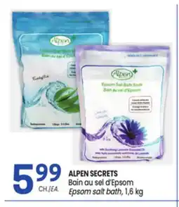 Uniprix ALPEN SECRETS Bain au sel d'Epsom/ Epsom salt bath offer