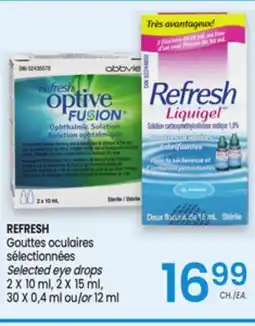 Uniprix REFRESH Gouttes oculaires sélectionnées/Selected eye drops offer