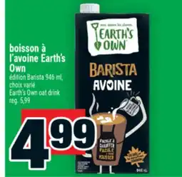 Super C boisson à l'avoine Earth's Own | Earth's Own oat drink offer