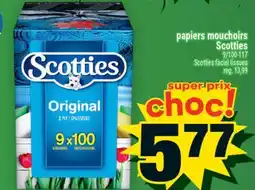 Super C PAPIERS MOUCHOIRS | SCOTTIES FACIAL TISSUES offer