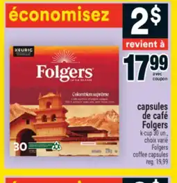 Super C capsules de café Folgers | Folgers k-cup offer