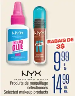 Jean Coutu NYX Selected makeup products offer