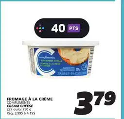 IGA COMPLIMENTS CREAM CHEESE offer
