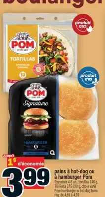 Super C pains à hot-dog ou à hamburger Pom | Pom hamburger or hot dog buns offer