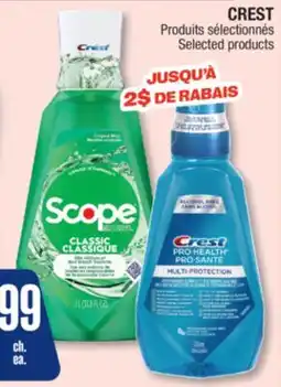 Jean Coutu CREST Selected products offer