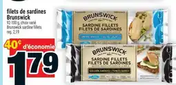 Super C filets de sardines Brunswick | Brunswick sardine fillets offer