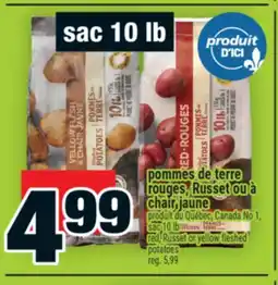 Super C Pommes De Terre Rouges, Russet Ou À Chair Jaune | Red, Russet Or Yellow Fleshed Potatoes offer
