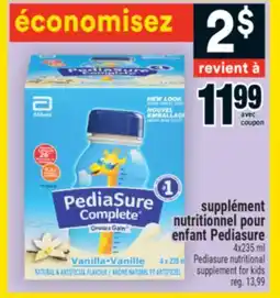 Super C SUPPLÉMENT NUTRITIONNEL POUR ENFANT PEDIASURE | PEDIASURE NUTRITIONAL SUPPLEMENT FOR KIDS offer