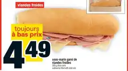 Super C Sous-marin garni de viandes froides | submarine filled with cold cuts offer