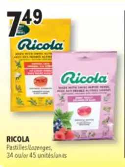 Familiprix RICOLA, Lozenges, 34or 45units offer