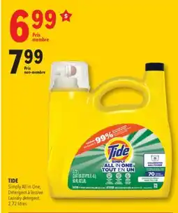 Familiprix Tide Simply All In One laundry detergent Daybreak Fresh 70 loads offer
