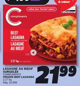 IGA COMPLIMENTS FROZEN BEEF LASAGNA offer