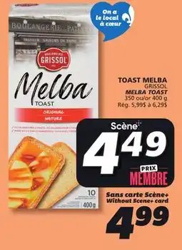 IGA GRISSOL MELBA TOAST offer