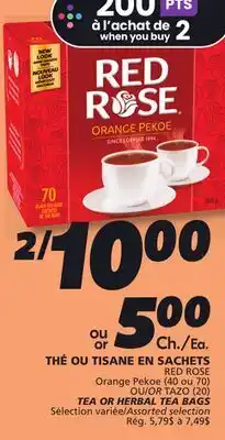 IGA RED ROSE TEA OR HERBAL TEA BAGS offer