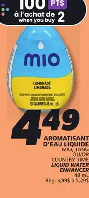 IGA MIO, TANG or COUNTRY TIME LIQUID WATER ENHANCER offer