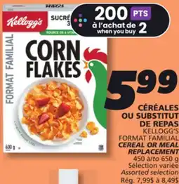 IGA KELLOGG'S FORMAT FAMILIAL CEREAL OR MEAL REPLACEMENT offer