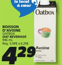 IGA OATBOX OAT BEVERAGE offer